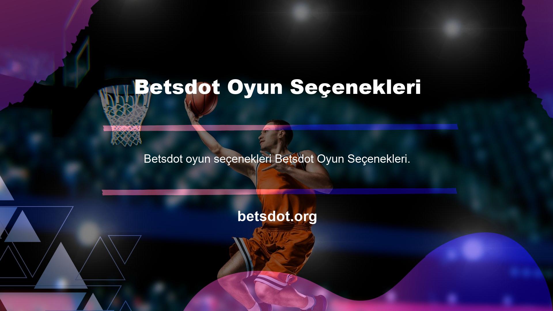 Bahis ve casino hizmetlerine ek olarak, sanal bahis ve finansal bahisler gibi özel Betsdot oyun seçenekleri de vardır